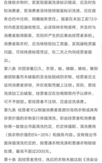 全國洗染服務(wù)糾紛解決辦法與洗燙服務(wù)規(guī)范